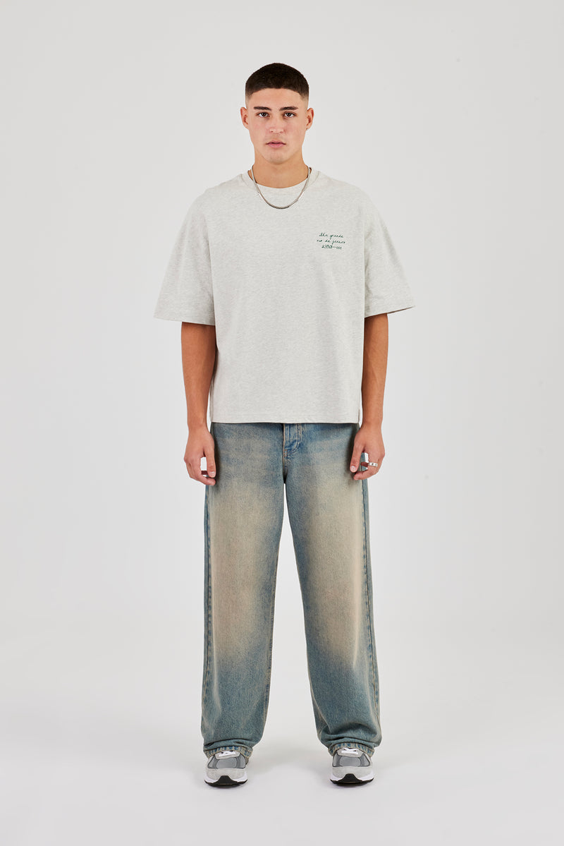 Ilha Grande Boxy T-Shirt - Ash Grey