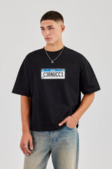 Cernucci Plate Boxy T-Shirt - Black