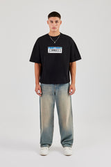 Cernucci Plate Boxy T-Shirt - Black