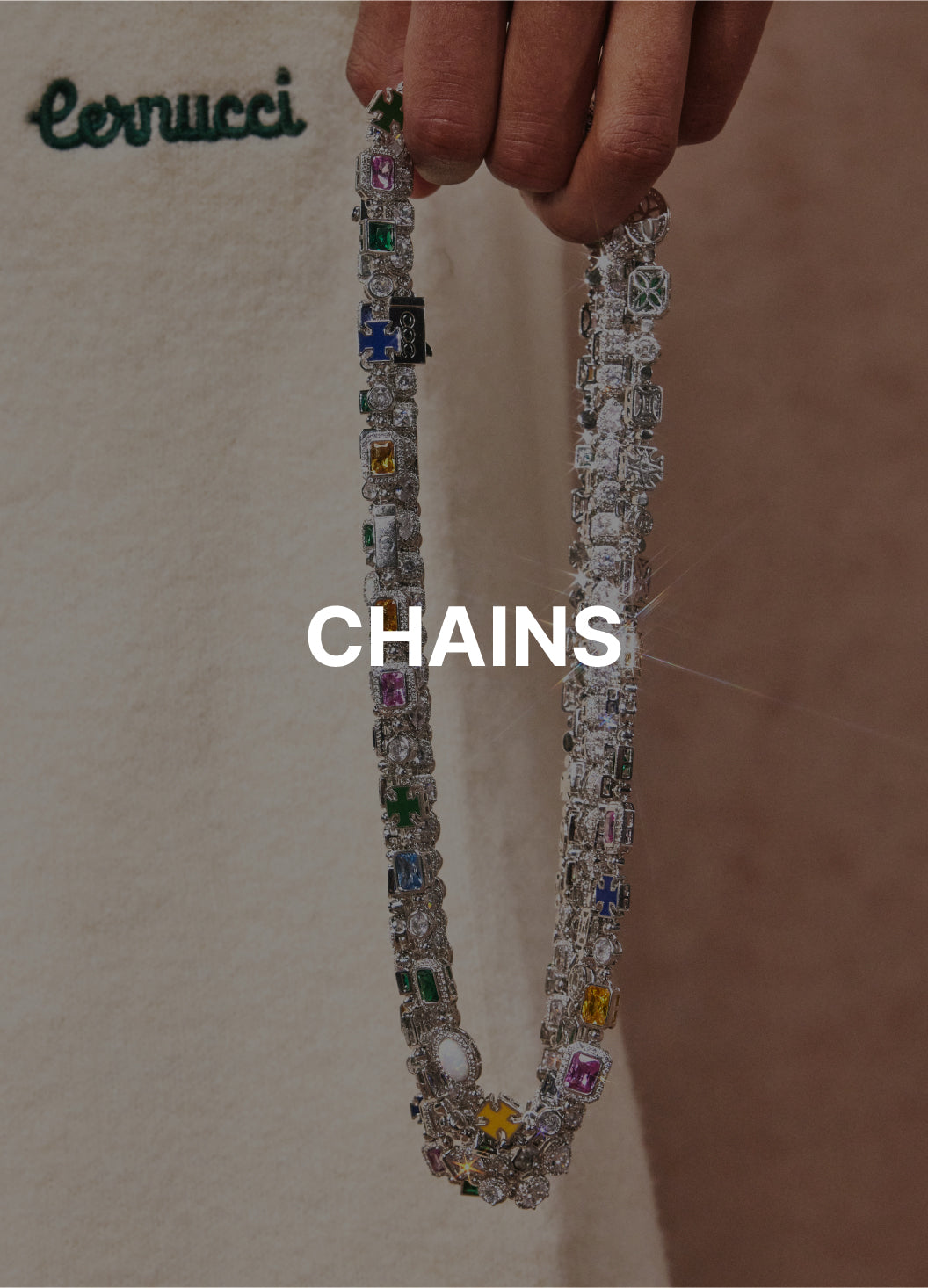 Pink Heart Multi Gem Chain - Gold – Cernucci US