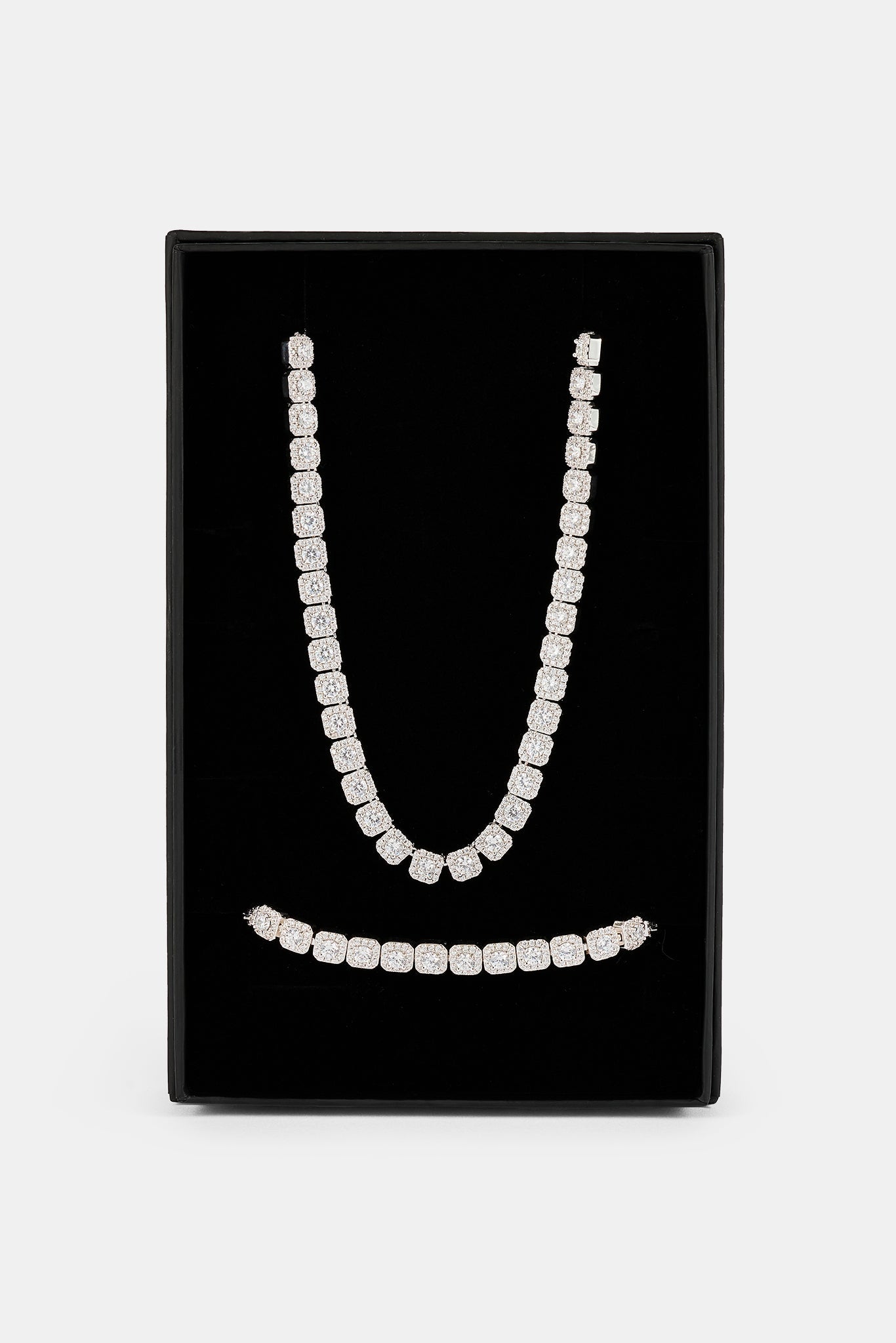 Clustered Tennis Chain & Bracelet - 7mm