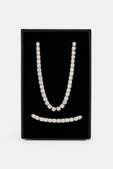 Clustered Tennis Chain & Bracelet - 7mm