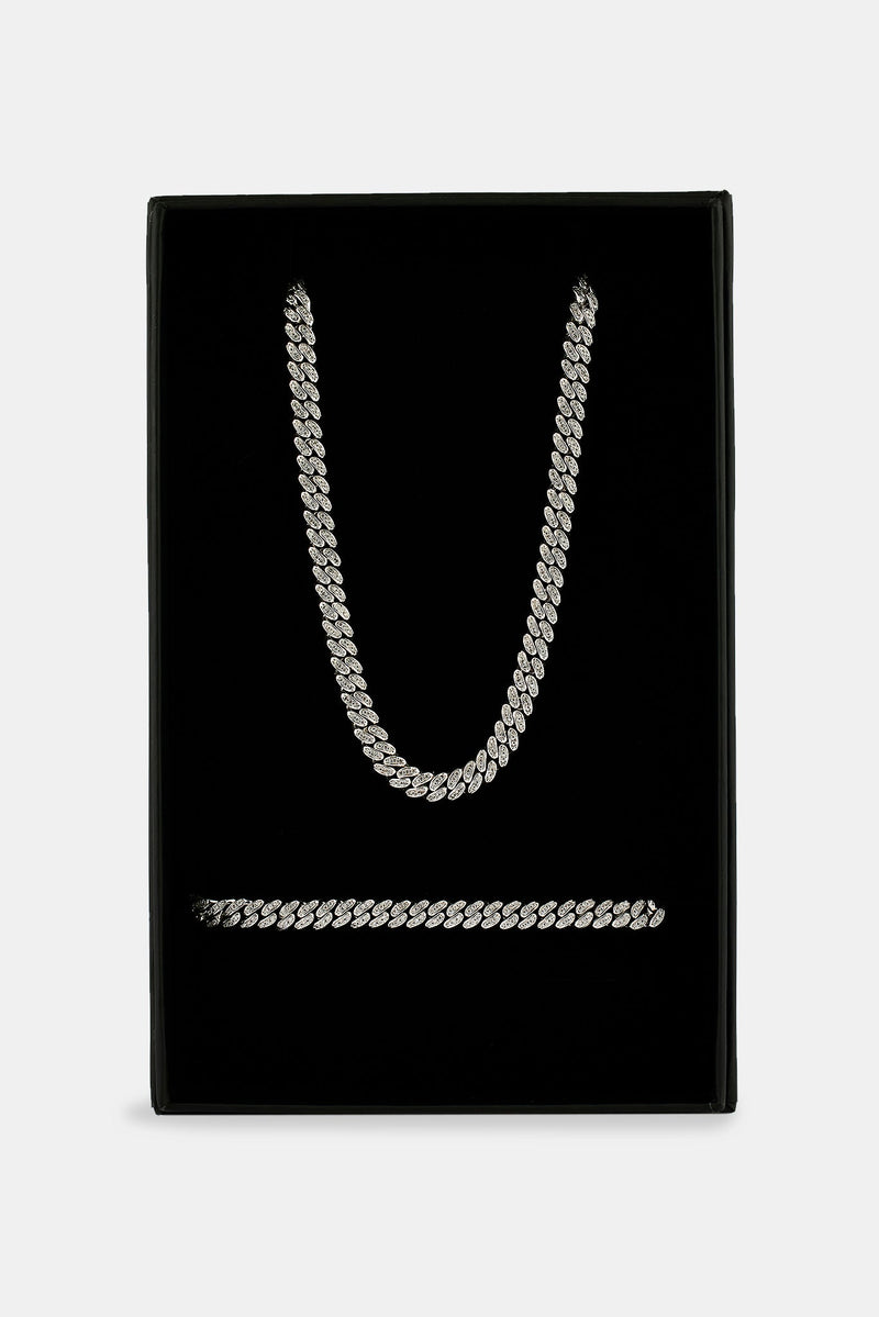 Iced Out Cuban Chain & Bracelet - 6mm
