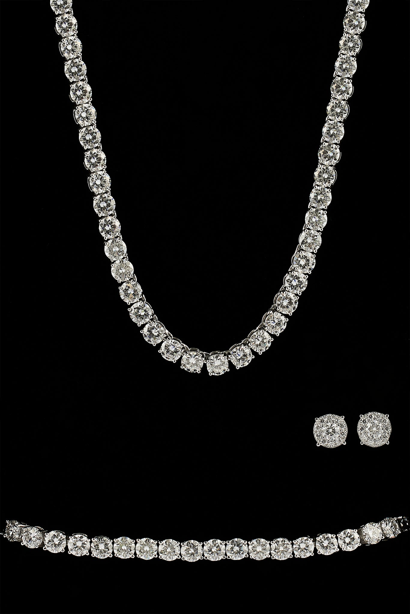 Tennis Chain, Bracelet & Stud - 5mm