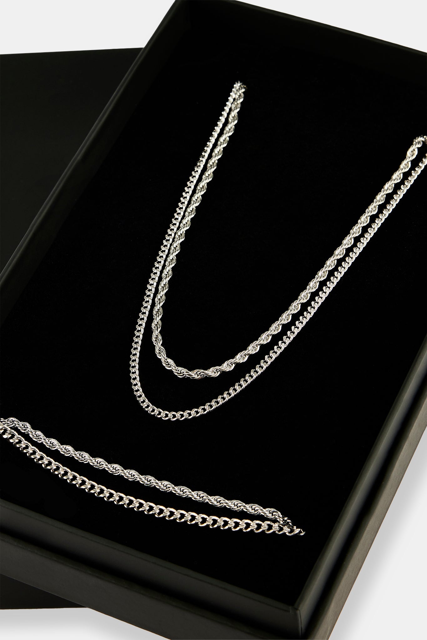 Rope & Micro Cuban Chain & Bracelet - 3mm