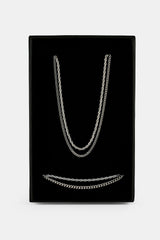 Rope & Micro Cuban Chain & Bracelet - 3mm