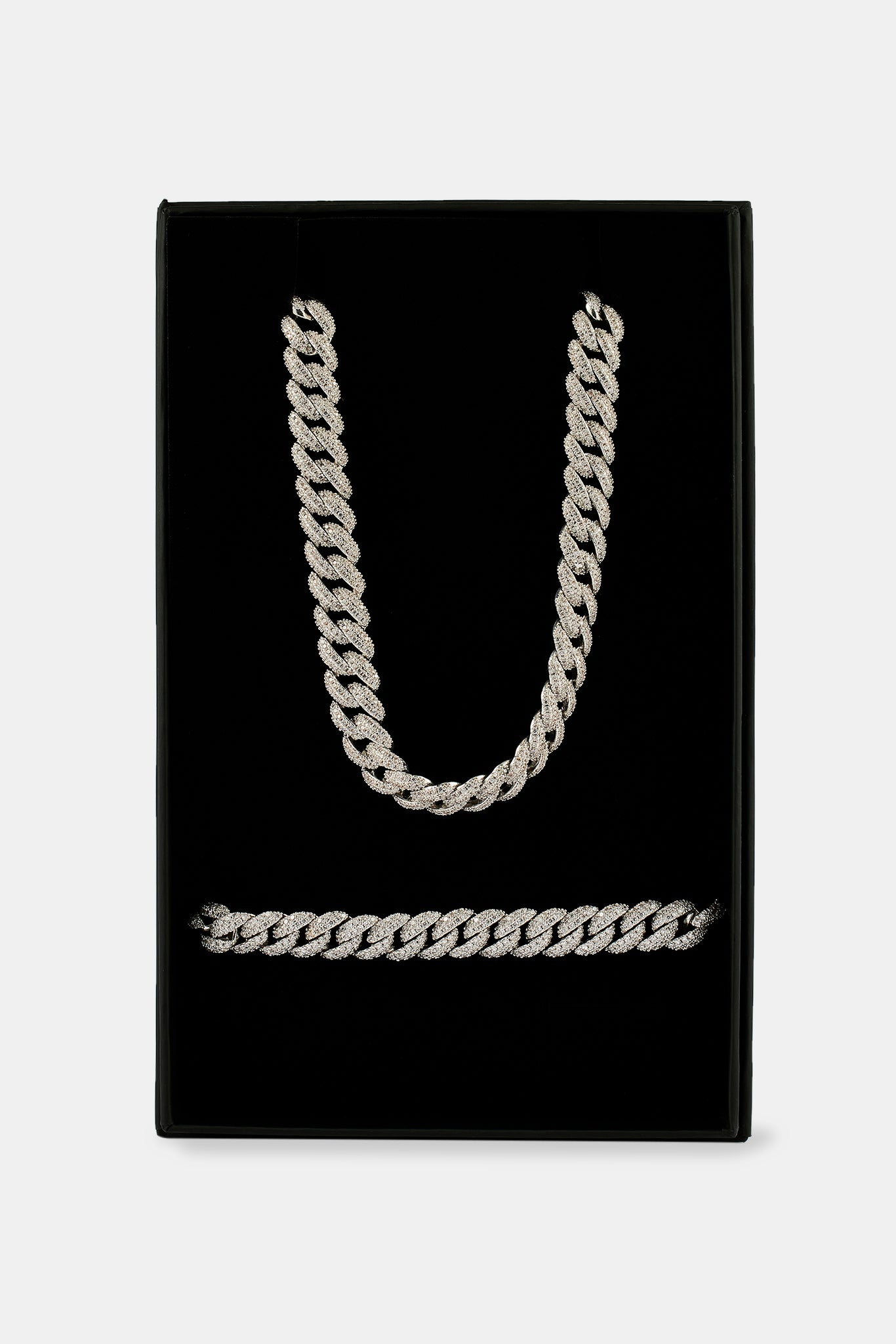 Iced Out Cuban Chain & Bracelet - 8mm