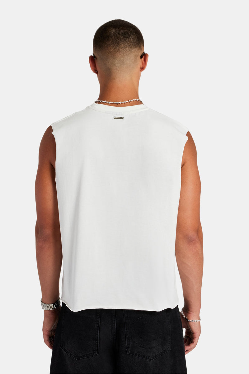 Cherub Boxy Fit Tank - White