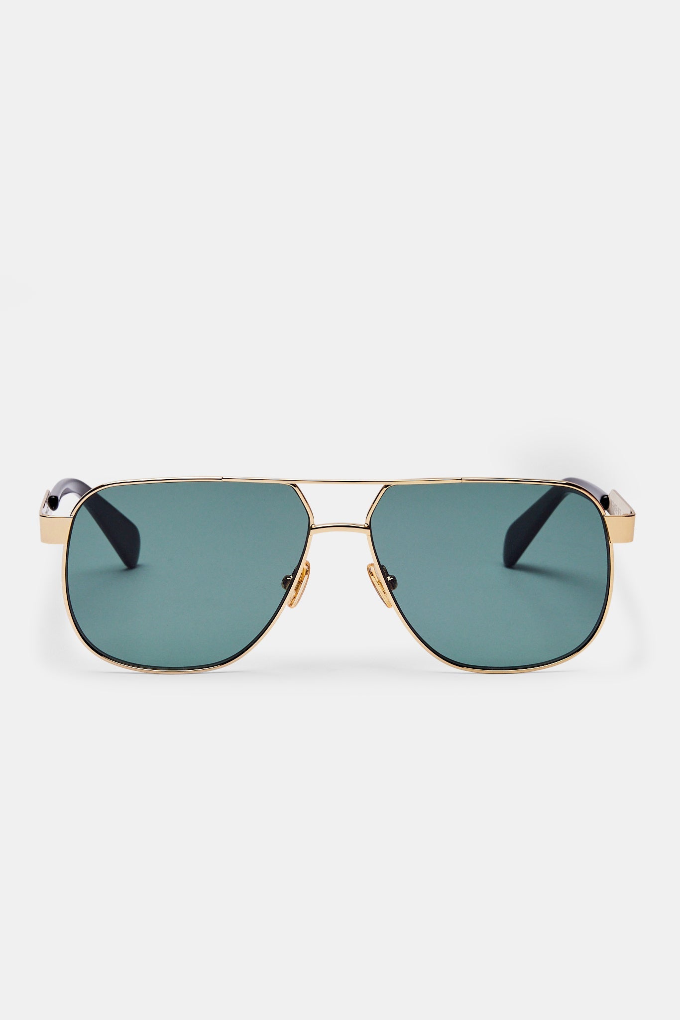 Gold Aviator Sunglasses - Black
