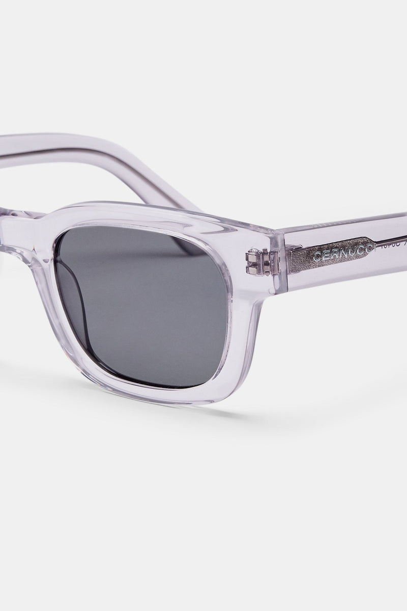 Classic Square Acetate Sunglasses - Transparent Grey