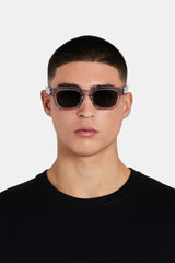 Classic Square Acetate Sunglasses - Transparent Grey