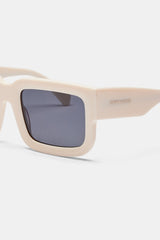 Chunky Acetate Sunglasses - Ecru