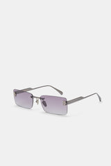 Rectangular Tinted Sunglasses - Charcoal