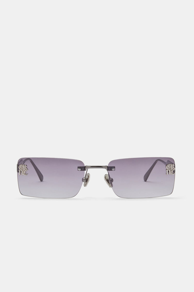 Rectangular Tinted Sunglasses - Charcoal