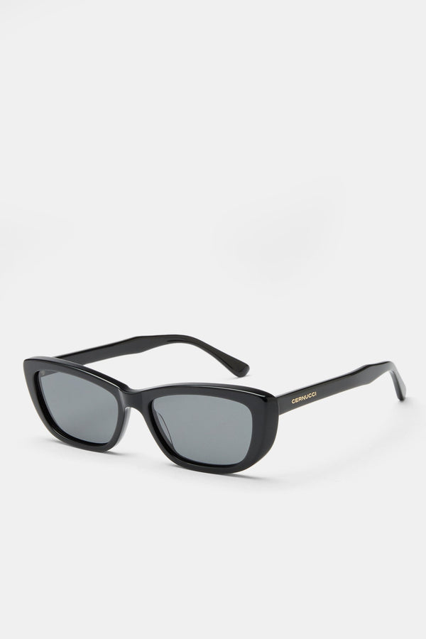 Narrow Aviator Sunglasses - Black