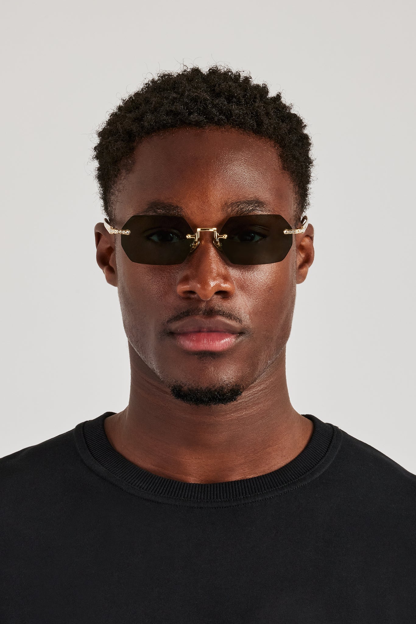 Hexagon Tinted Sunglasses - Green