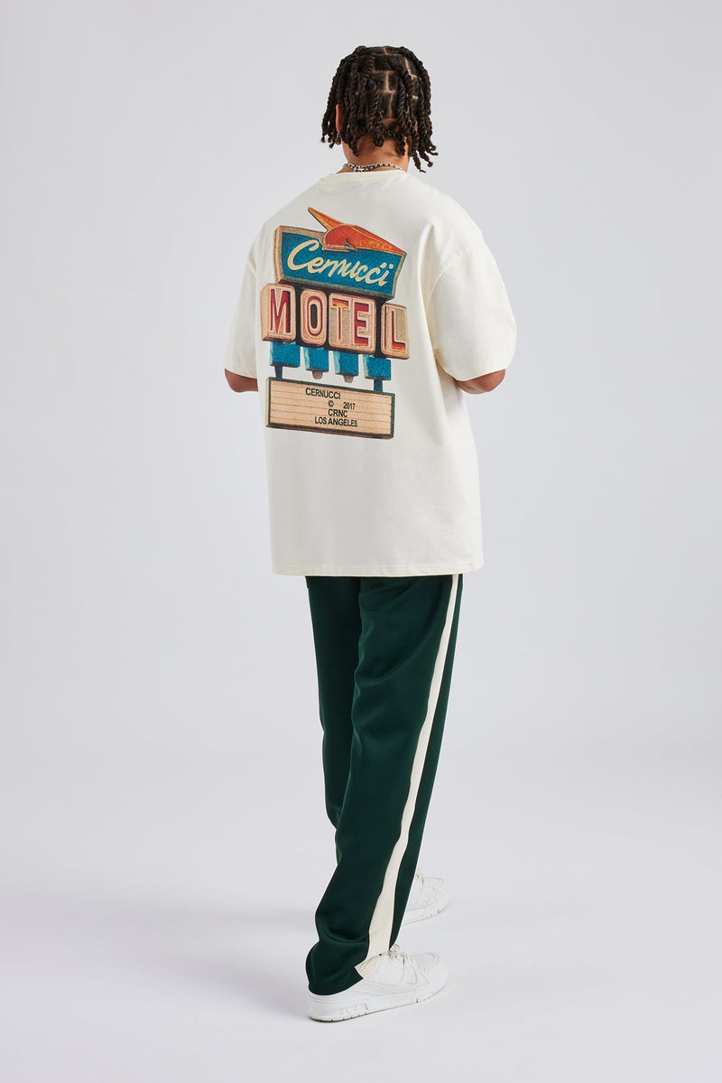 Motel Back Graphic Oversized T-Shirt - Off White