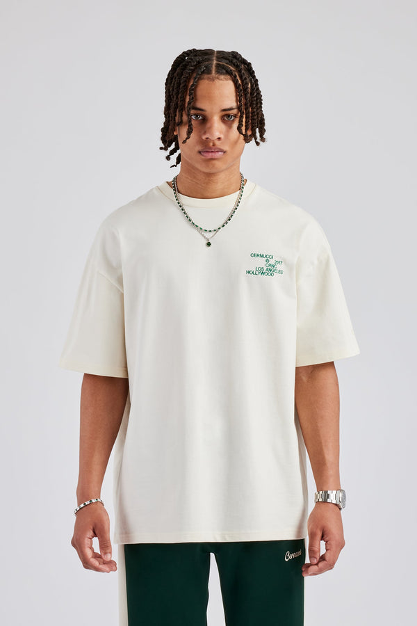 Motel Back Graphic Oversized T-Shirt - Off White