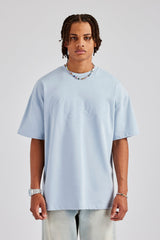 Cernucci Script Oversized T-Shirt - Light Blue