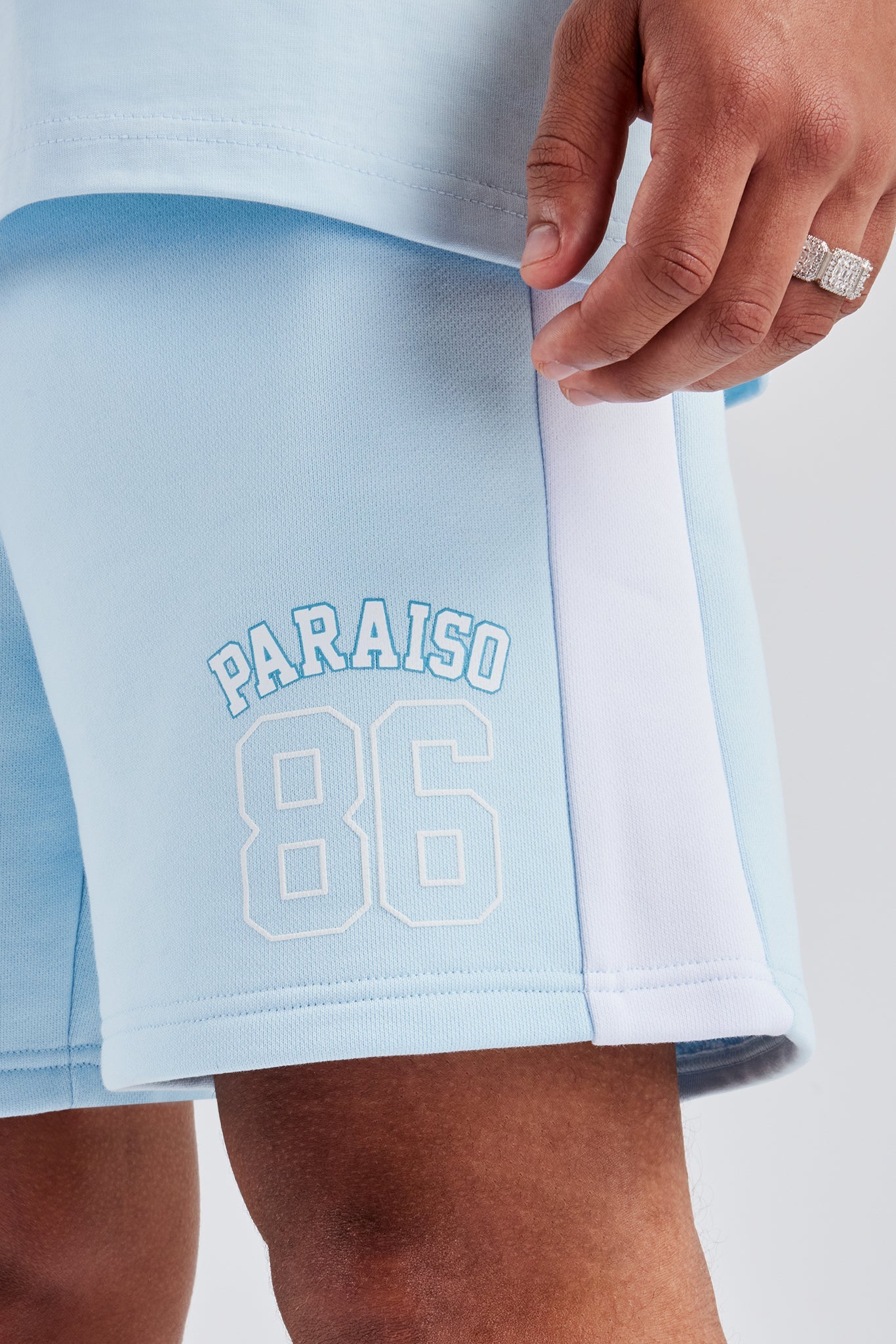 86 Varsity Jersey Short - Light Blue | Mens Shorts | Shop Plain