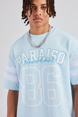 86 Varsity Skater T-Shirt - Light Blue