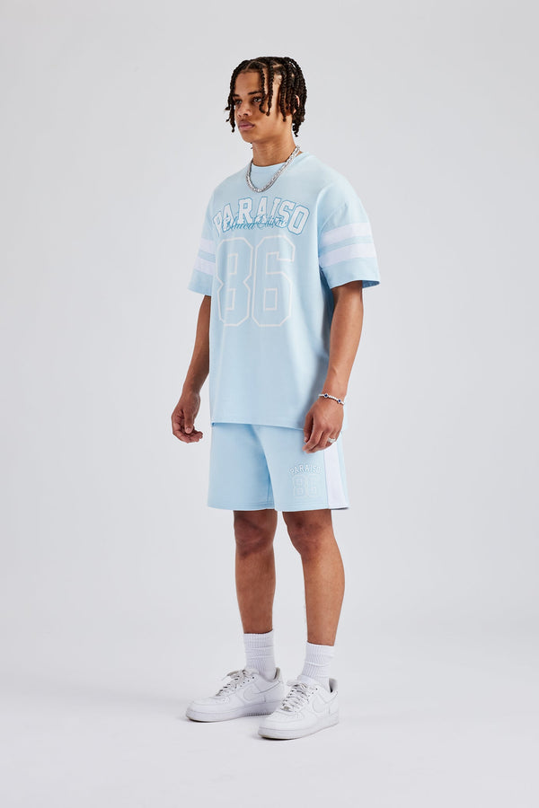 86 Varsity Jersey Short - Light Blue