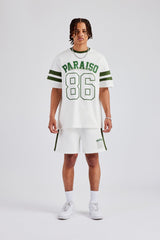 86 Varsity Skater T-Shirt & Short Set - Off White