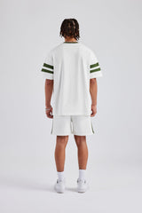 86 Varsity Skater T-Shirt & Short Set - Off White