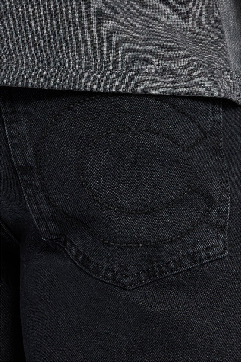 Raw Edge Denim Short - Washed Black