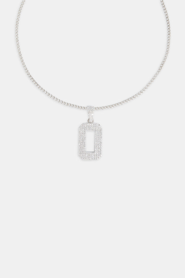 Iced 0 Number Pendant