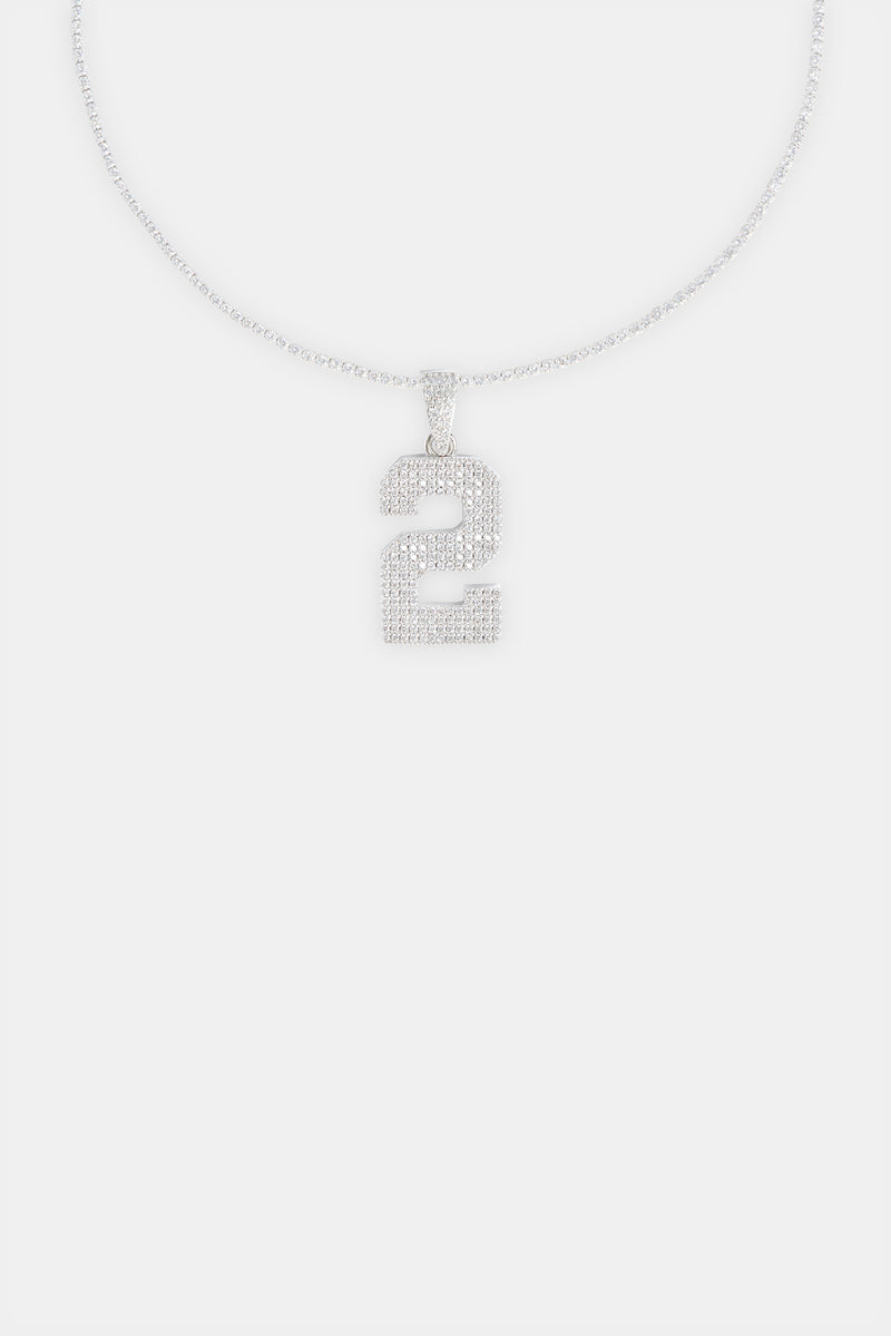 Iced 2 Number Pendant