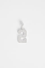 Iced 2 Number Pendant