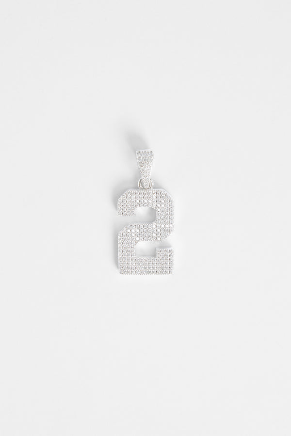 Iced 2 Number Pendant