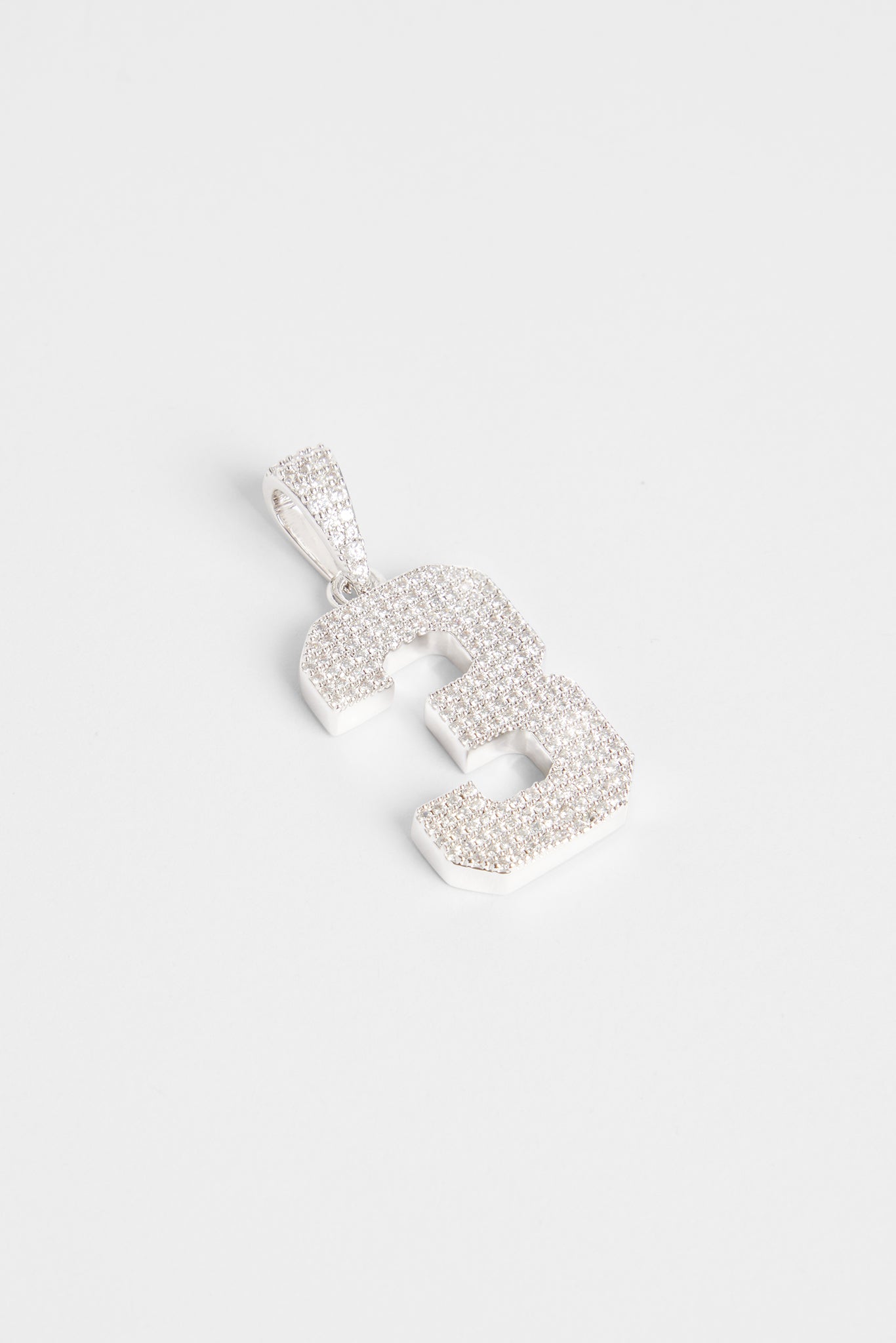 Iced 3 Number Pendant