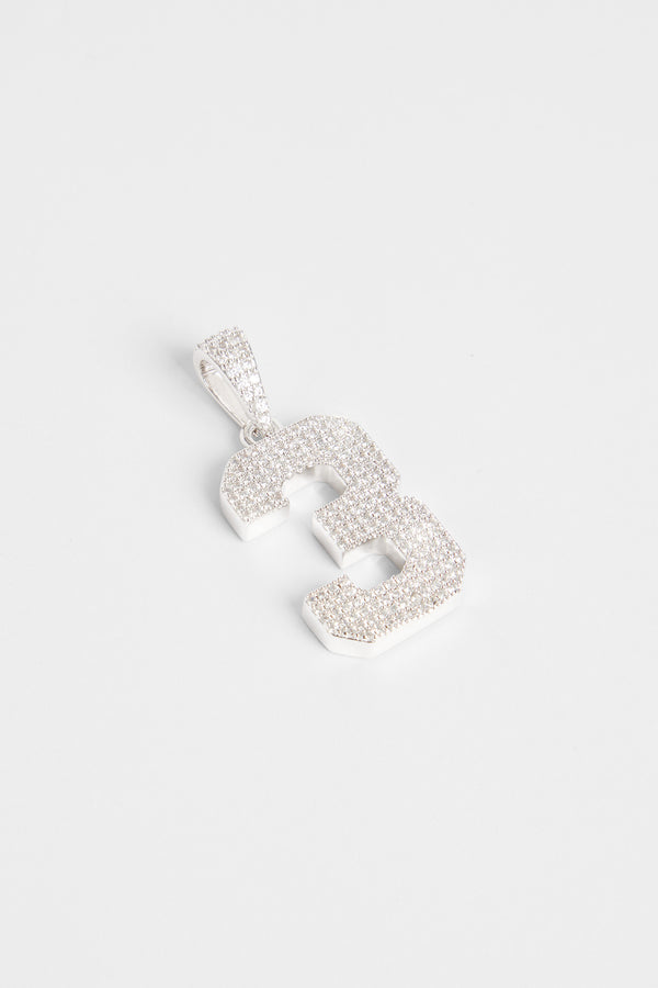 Iced 3 Number Pendant