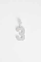 Iced 3 Number Pendant