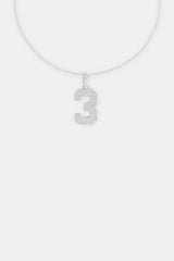 Iced 3 Number Pendant