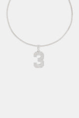 Iced 3 Number Pendant