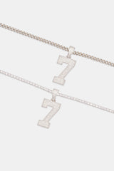 Iced 7 Number Pendant