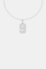 Iced 9 Number Pendant