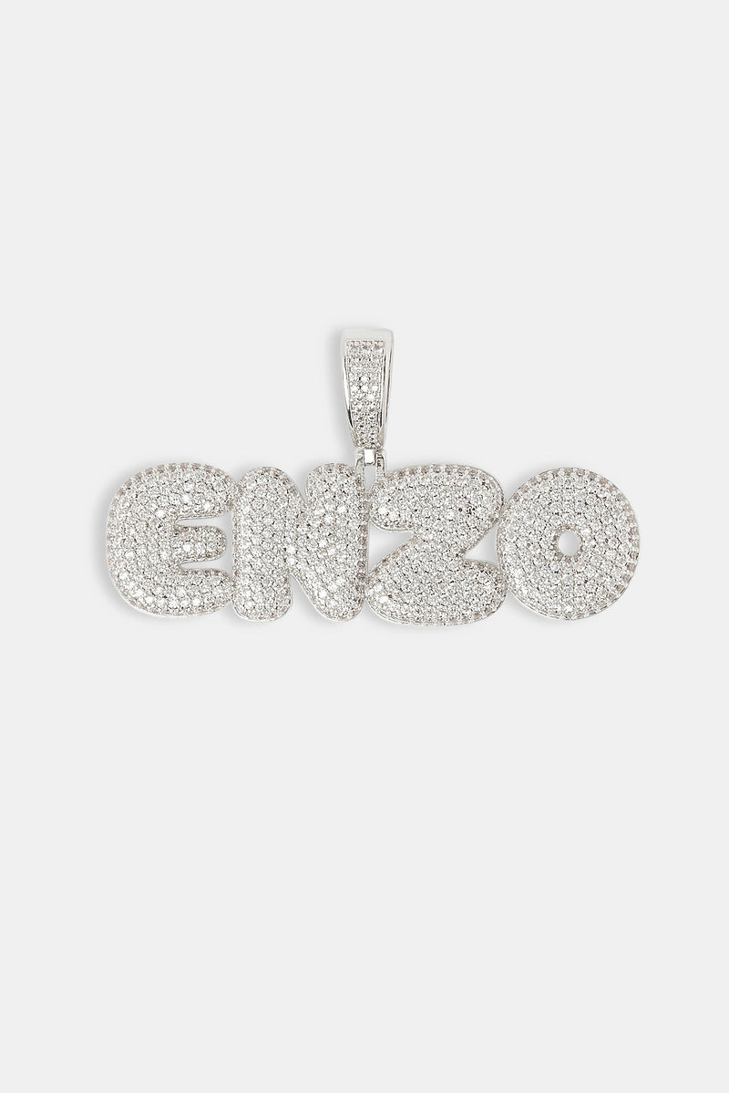 Iced Bubble Font Letter Pendant - 20mm