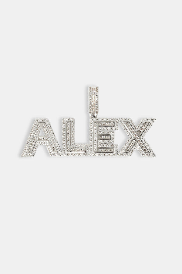 Iced Outline Letter Pendant - 22mm