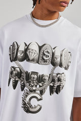 Diamond Grills Graphic Oversized T-Shirt