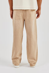 Baggy Fit Washed Stone Jeans