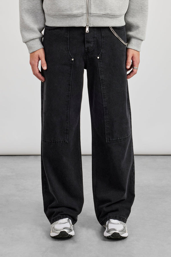 Baggy Carpenter Jean - Washed Black