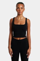 Square Neck Top - Black