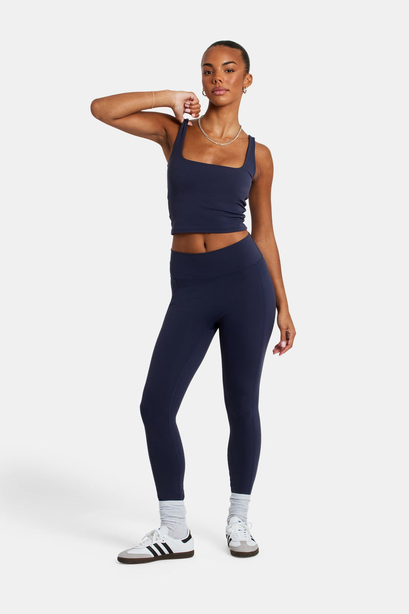 Deep Waistband Legging - Navy