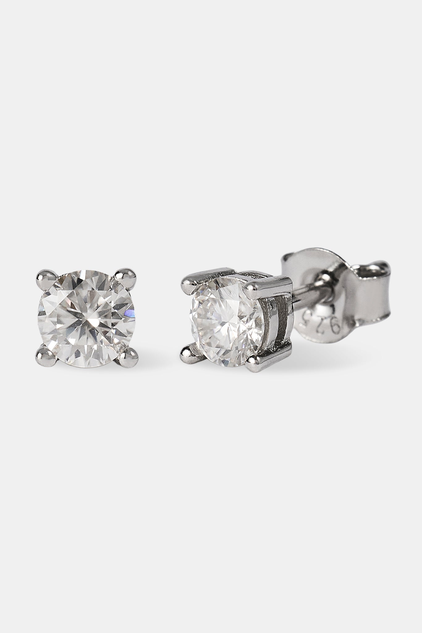 Moissanite 4mm 925 Stud Earrings