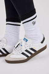 CN Embroidered Sock - White