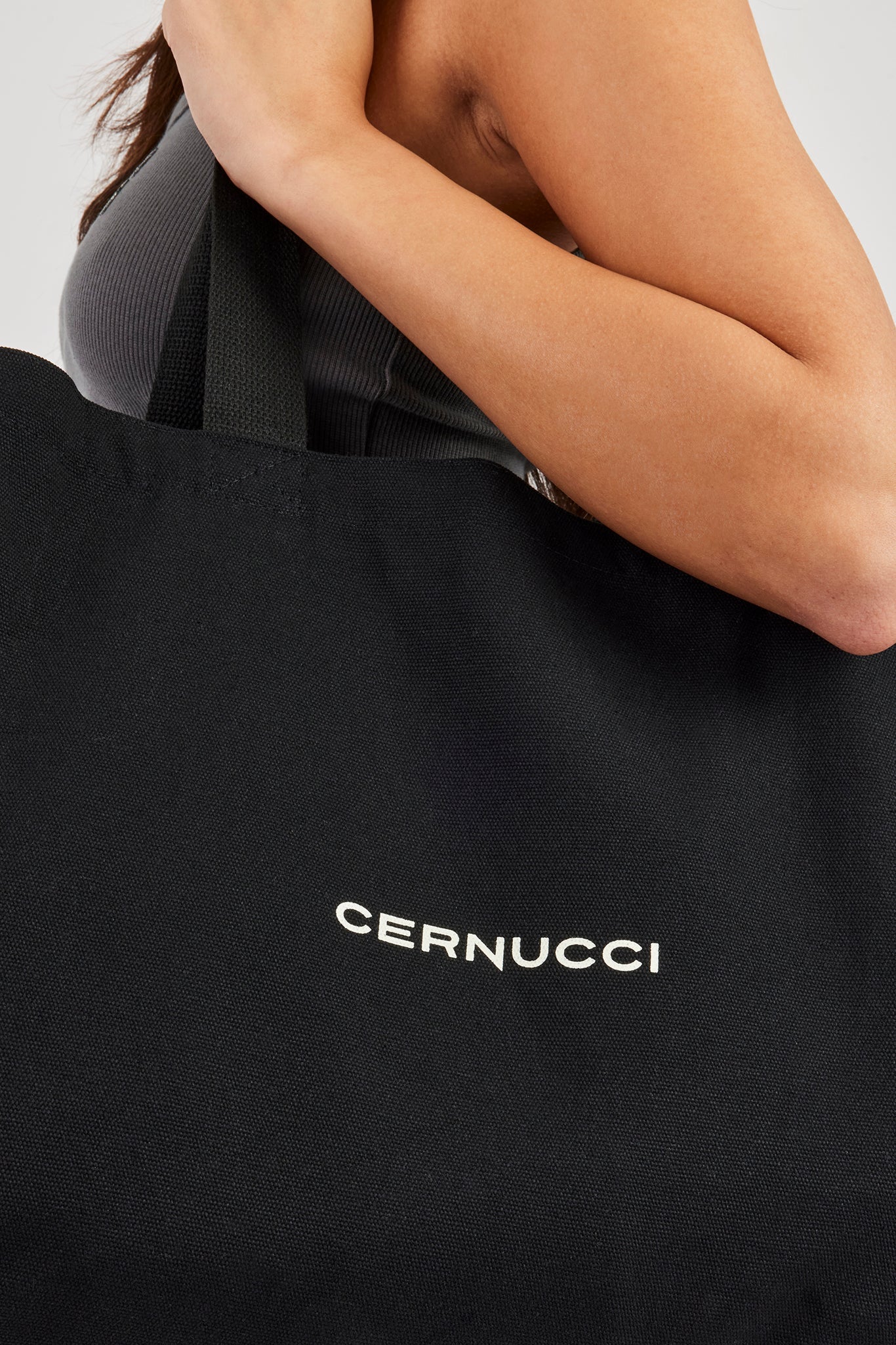 Cernucci Canvas Tote Bag - Black